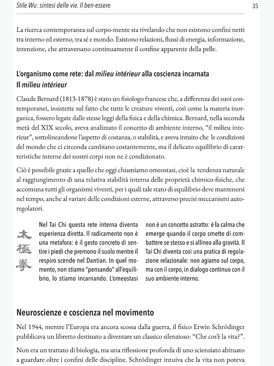 Pagina del libro: neuroscienze e coscienza nel movimento