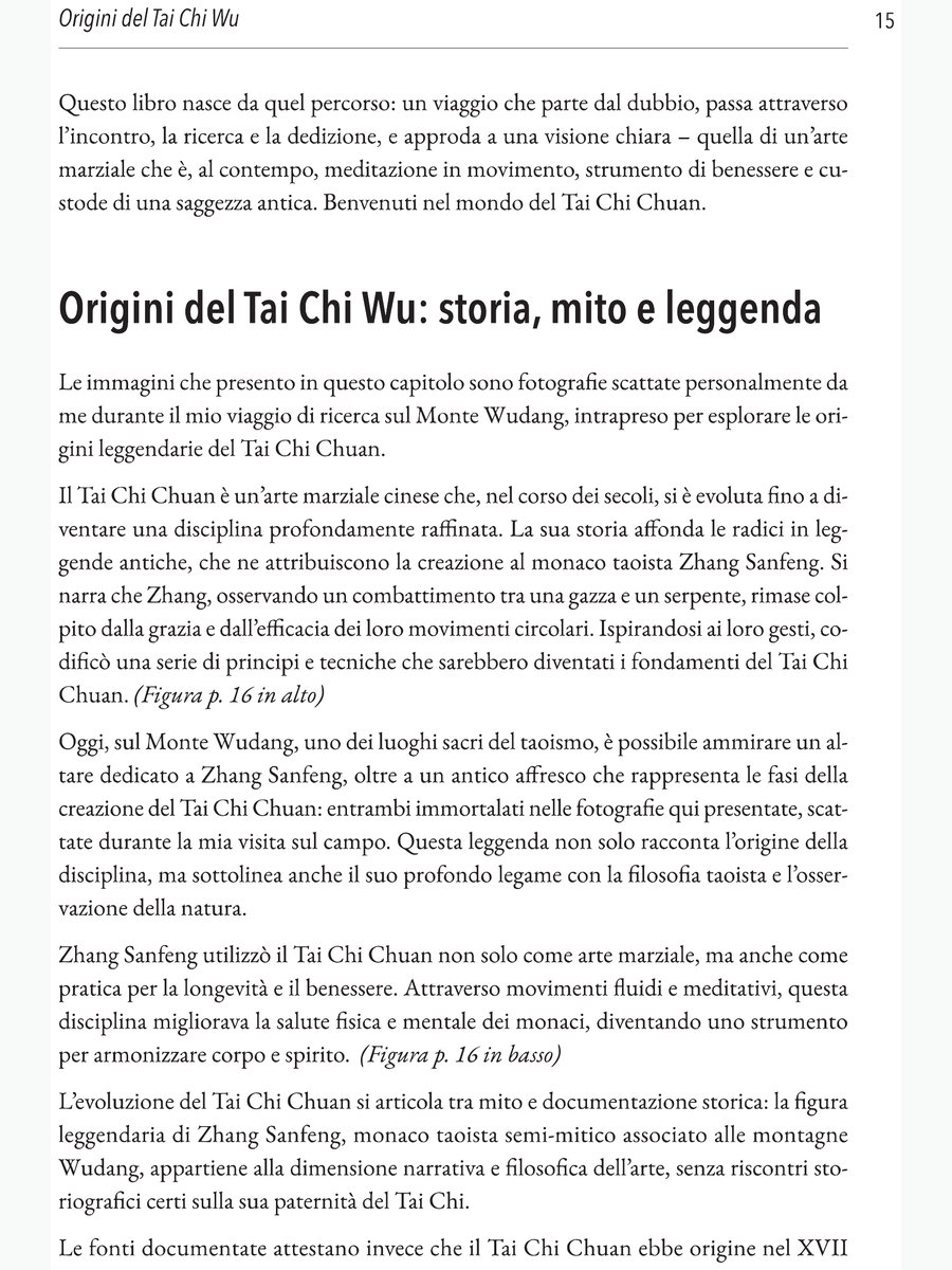Pagina del libro: origini e genealogia dello Stile Wu